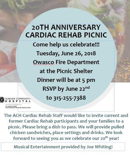 20th Anniversary Cardiac Rehab Picnic