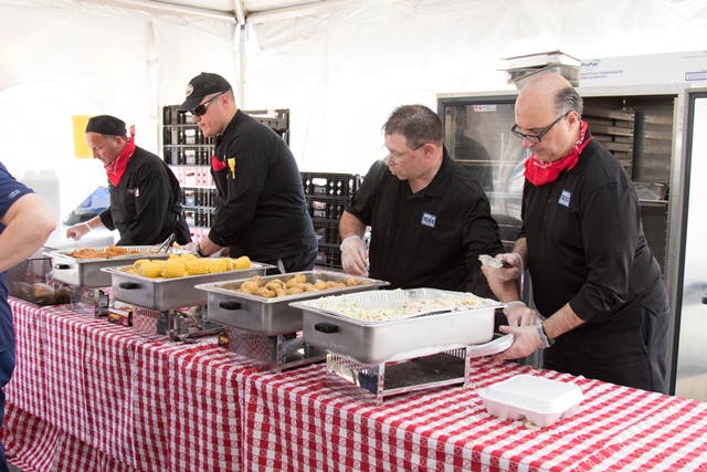 Men Serving Food