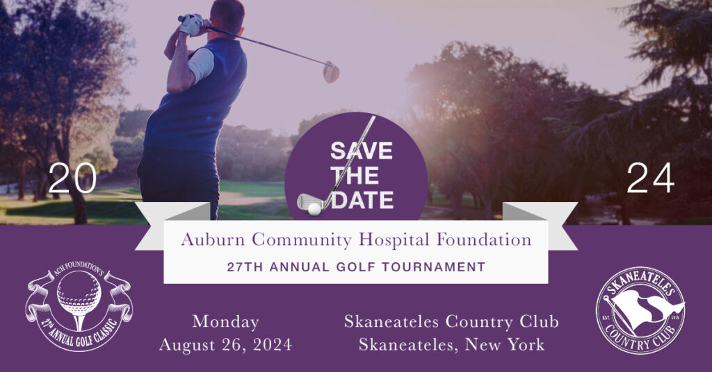 Save the date for Auburn Community Hospital's 2024 golf tournament