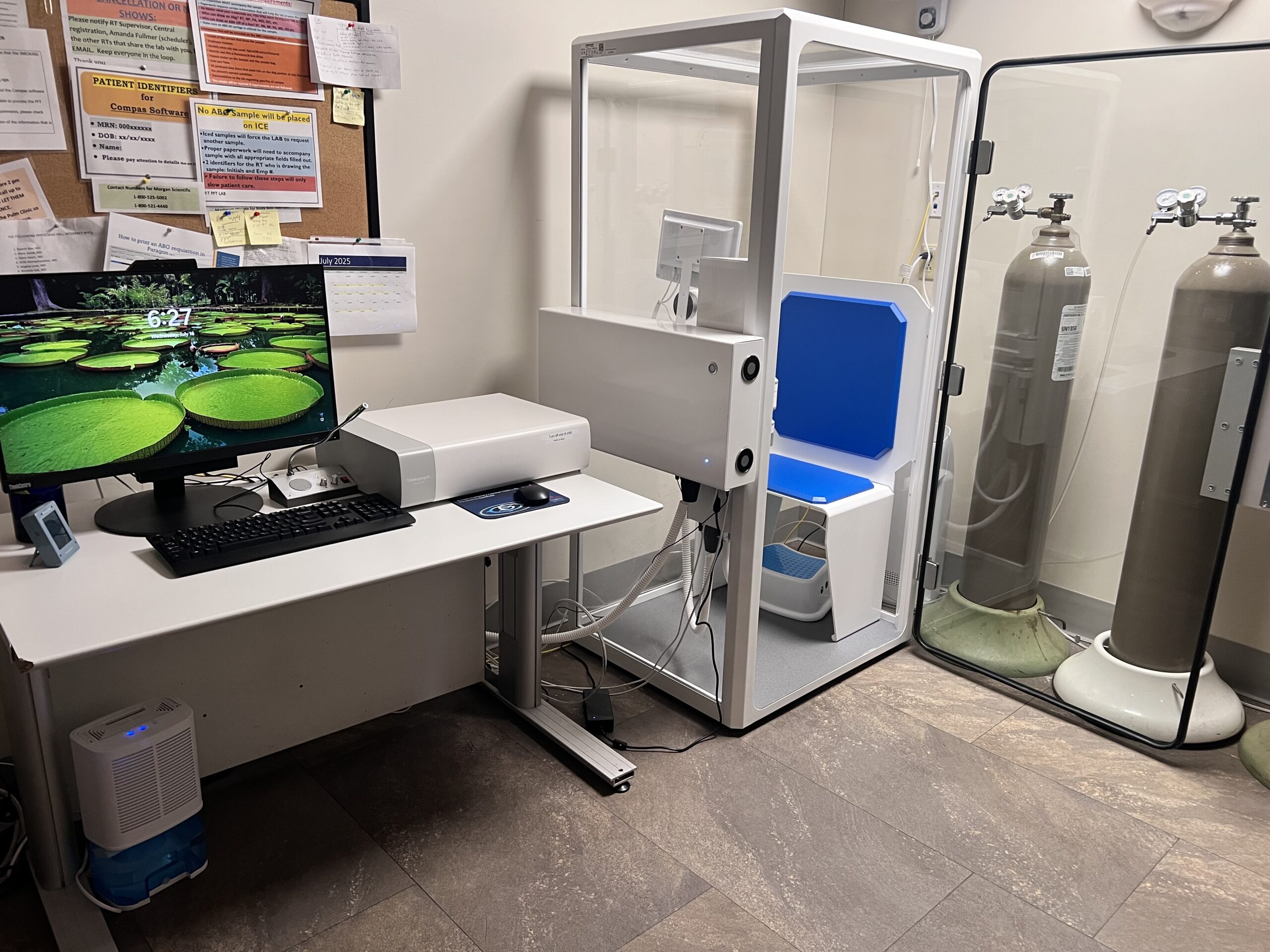 The VitaloQUB pulmonary function testing system in Auburn Community Hospital