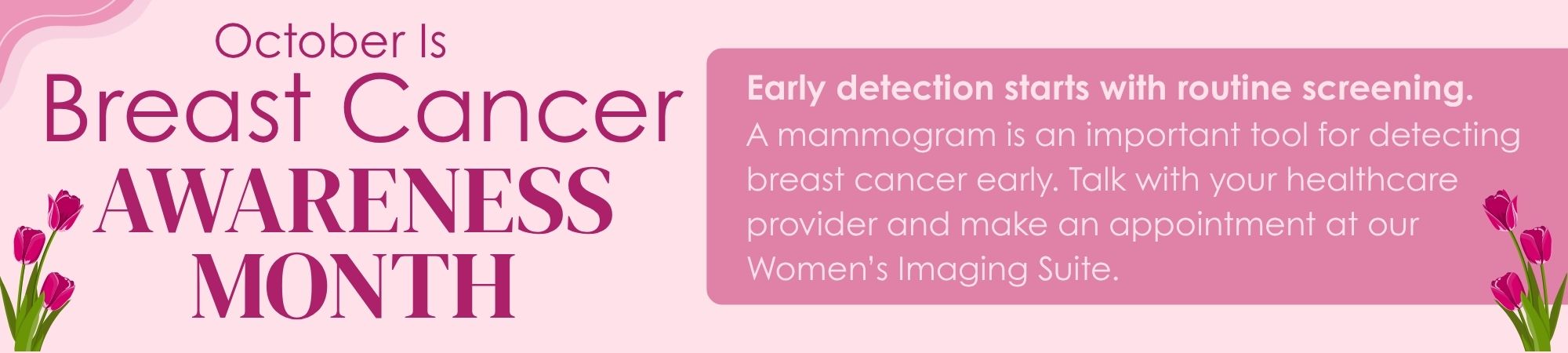 Banner for breast cancer awareness month